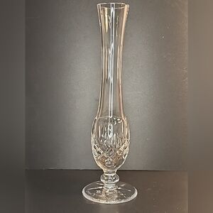 Vtg Waterford Crystal Lismore Alana 9 1/4" Footed Bud Vase Cut Glass Pedestal